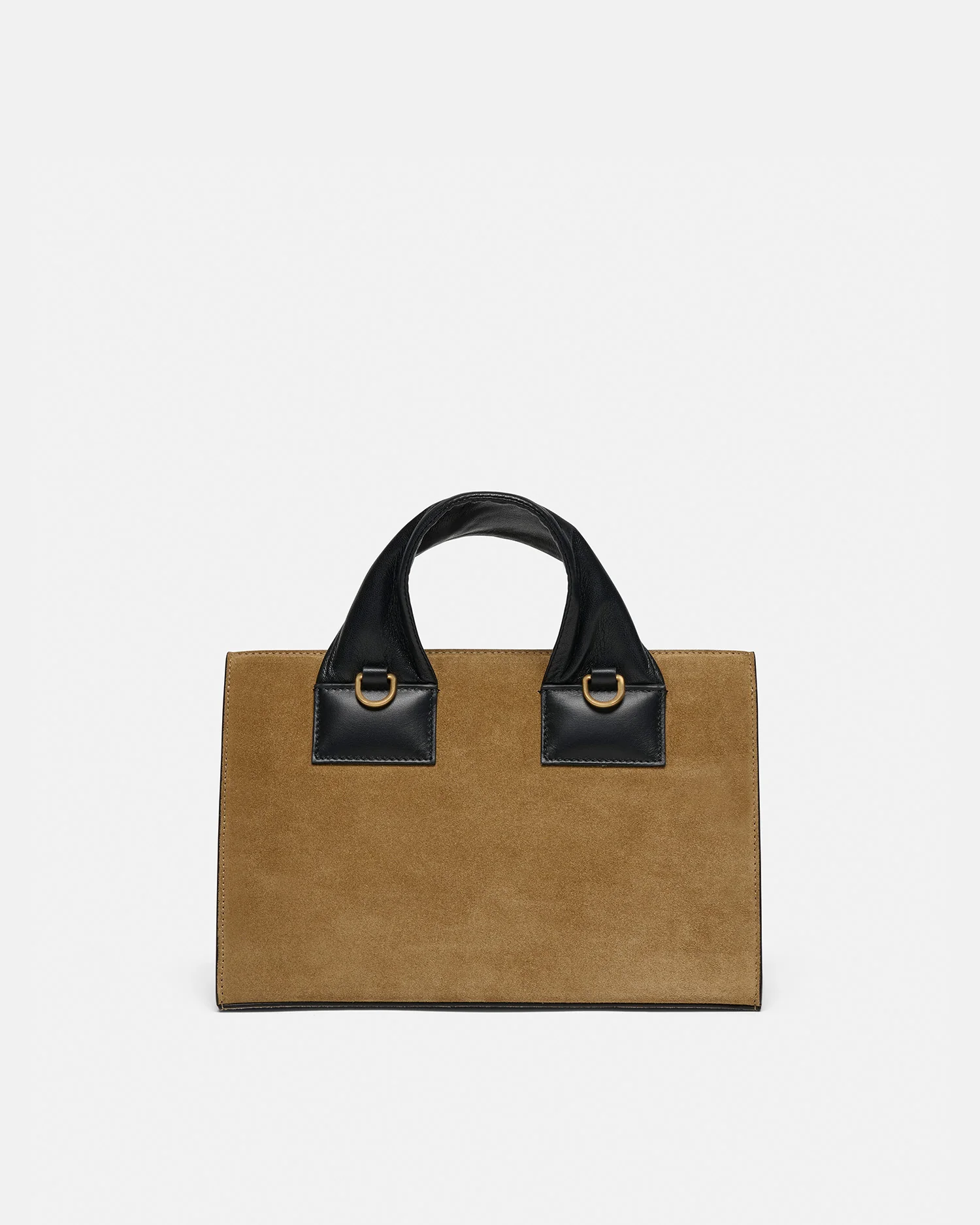 The SANDI Lock - Top handle bag - Brown Suede - Image 5