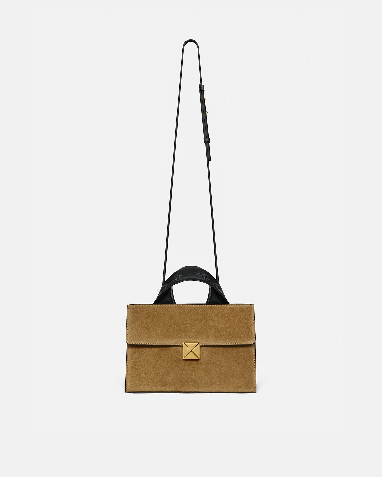 The SANDI Lock - Top handle bag - Brown Suede - Image 6